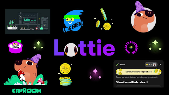 create lottie animation based on your source vector design