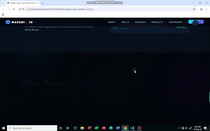 create a responsive modern portfolio website