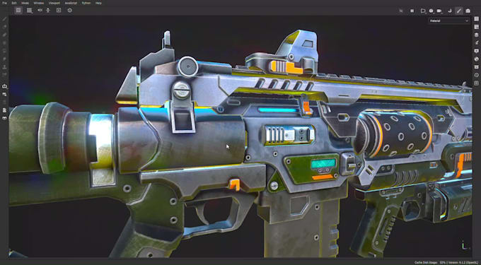 create 3d game weapons, firearms, and melee combat assets