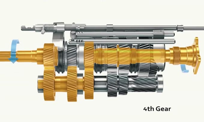 create 3d gearbox animation, gear assembly animation, mechanical explainer video