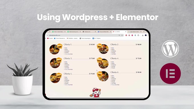 design a modern wordpress website for your restaurant