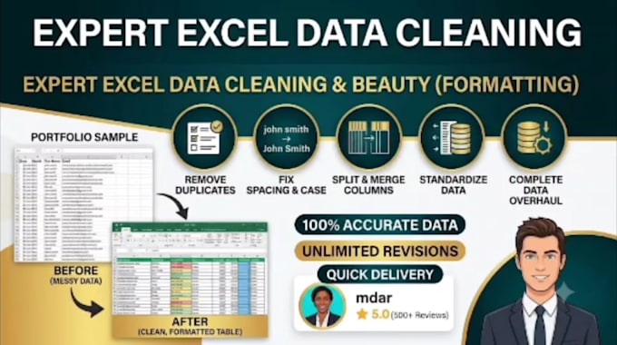di data entry data cleaning wanna be my client