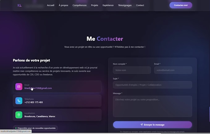 modern portfolio website with nextjs and react