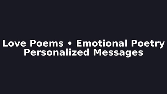 write custom poetry p