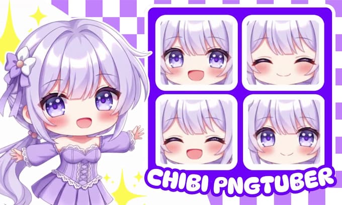 create chibi or anime pngtuber character for streaming
