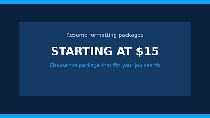 create you professional résumé