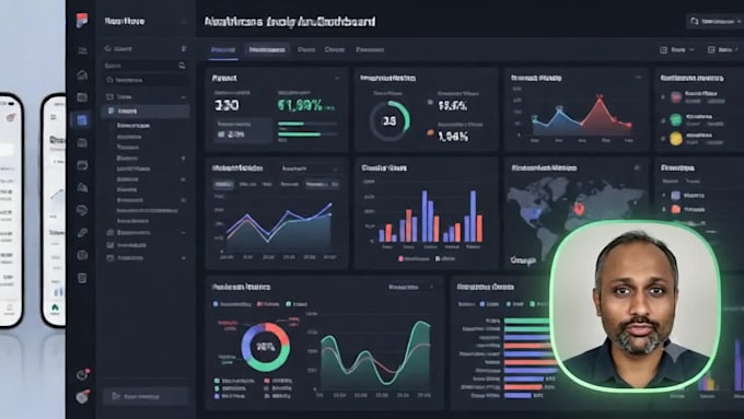 design saas dashboard, web app and mobile app UI UX in figma