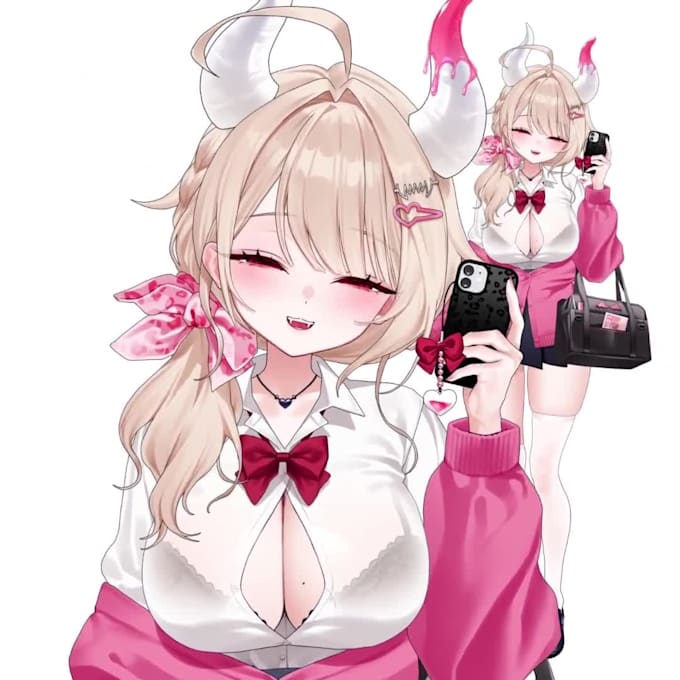 design and rig live 2d vtuber model, 2d vtuber design, live2d rigging