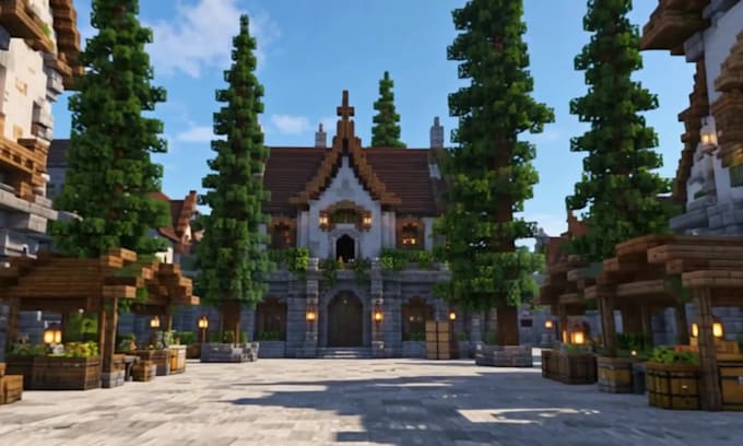 build a custom minecraft map, spawn, lobby, or world