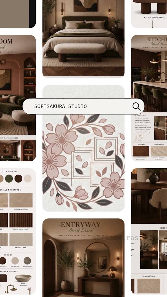 design a custom interior design mood board