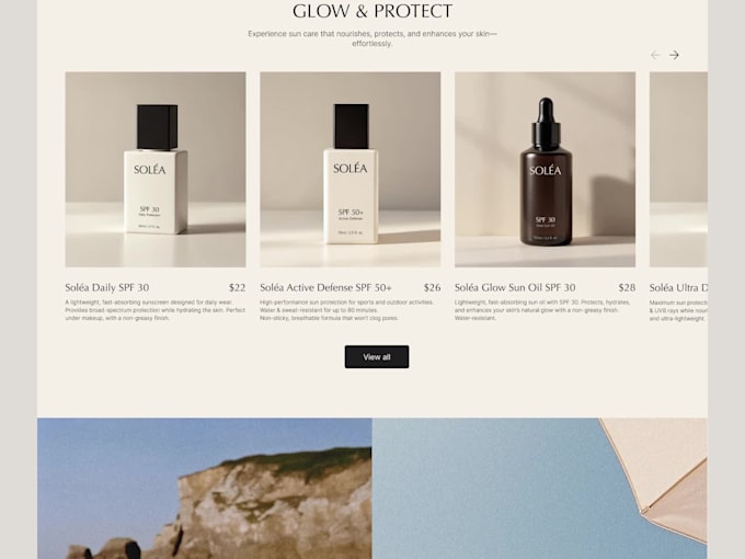 design beauty cosmetics skincare shopify wordpress ecommerce website