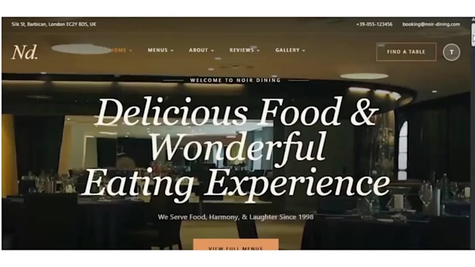 develop a complete restaurant website and management system