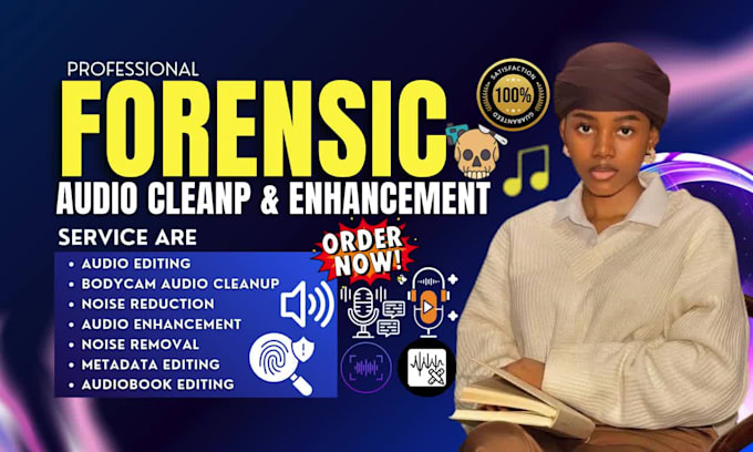 do forensic audio cleanup, enhancement, detect background noise, audio turning
