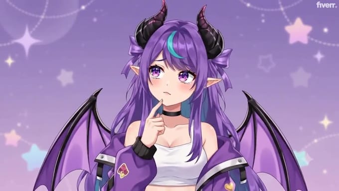 draw and rig  anime vtuber model, live2d vtuber model, vtuber commission