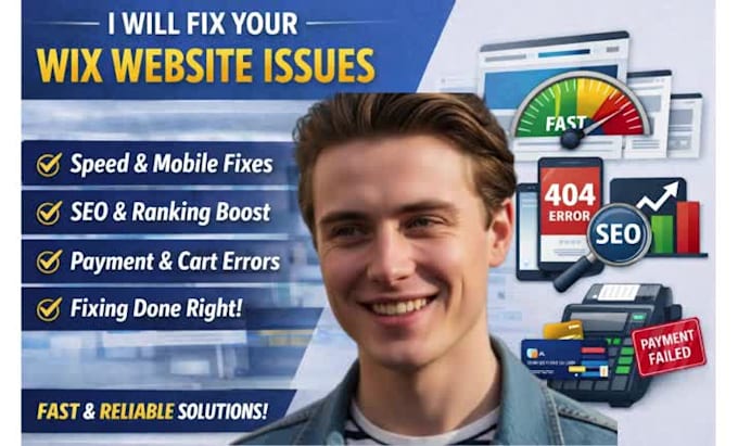 fix wix website issues speed mobile layout seo fix wix payment cart issues
