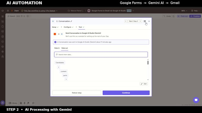 do setup ai automation workflows using