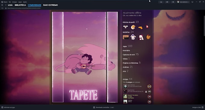 make a steam artwork for your porfile
