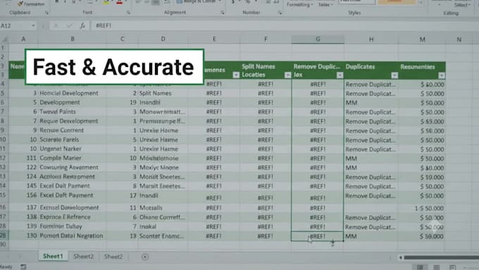 work on advanced spreadsheet in excel and google sheets
