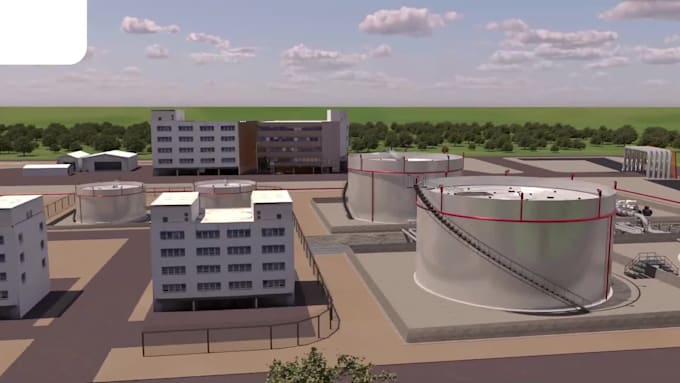 create 3d industrial machinery animation, mechanical engineering animation