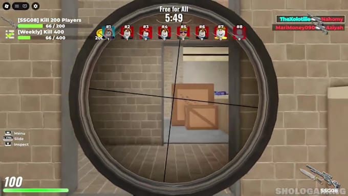 develop a roblox fps, hood game,gun system and combat mechanic