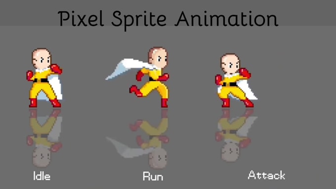 Create pixel art sprite sheet, pixel art sprite animation, 2d game art ...
