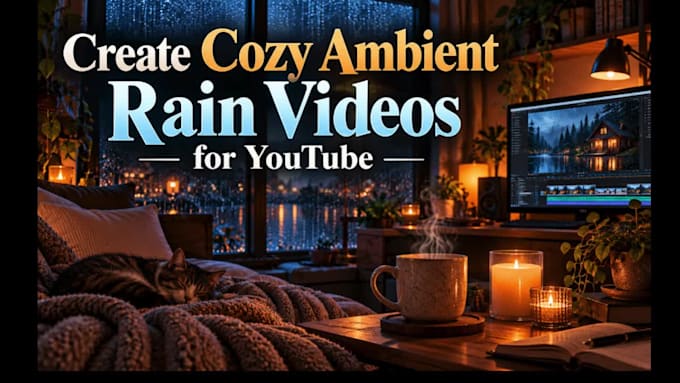 create cozy ambient rain videos for youtube
