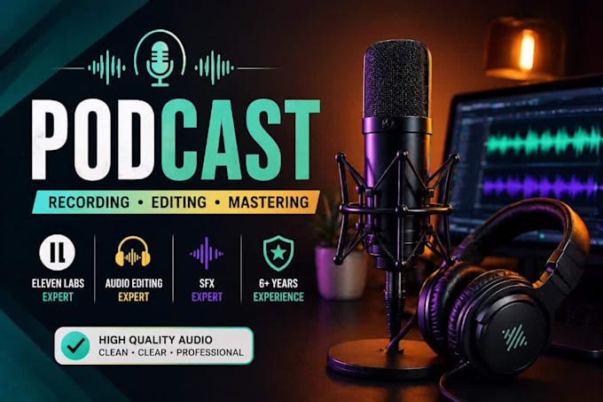 record podcast using elevenlabs, edit and master to acx