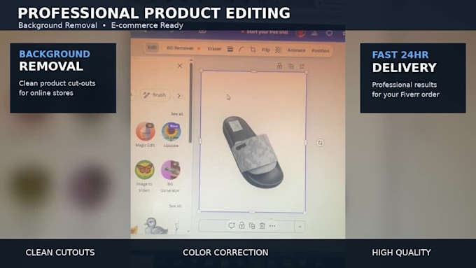 remove background from product photos in 2 hours