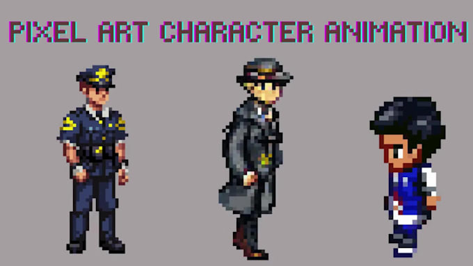create pixel art character, sprite sheet, 8, 16 bit and animation for your game