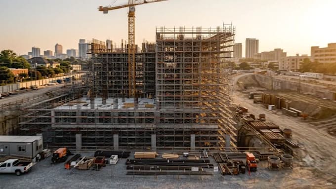 create construction timelapse videos, kling ai, pika, for bridges and buildings