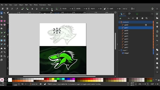 vector trace, redraw or convert logo to vector