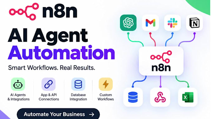 build n8n ai agent automation workflows and custom ai agents