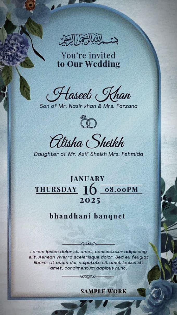 design luxury digital wedding invitations
