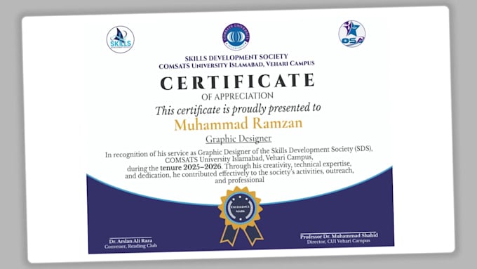 do professional certificate design