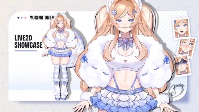 create a custom live2d vtuber model for vtube studio streaming