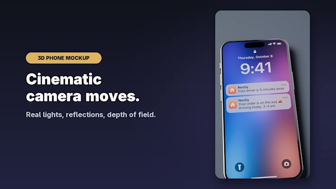 create a 3d phone mockup animation for your app