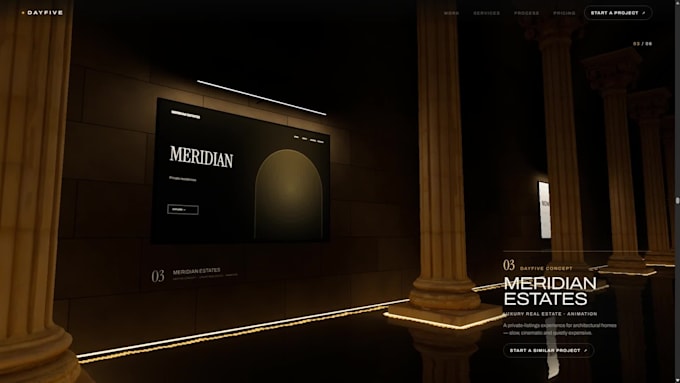 design and develop a premium interactive 3d website in 4 days