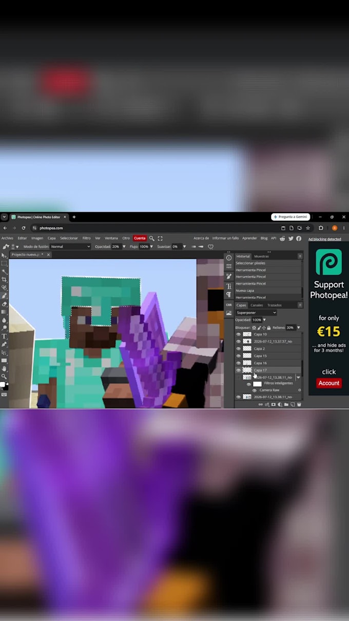 create minecraft youtube thumbnails