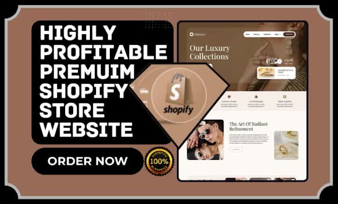 design luxury branded shopify ecommerce dropshipping store website