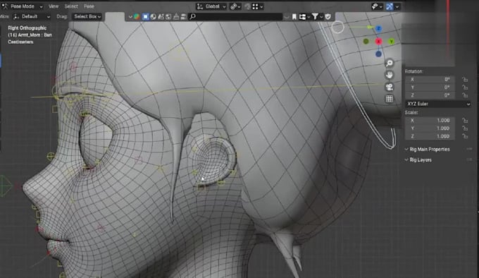 Rerig 3d humanoid,ik,fk,nsfw 3d rigging,face expression,fluid ...