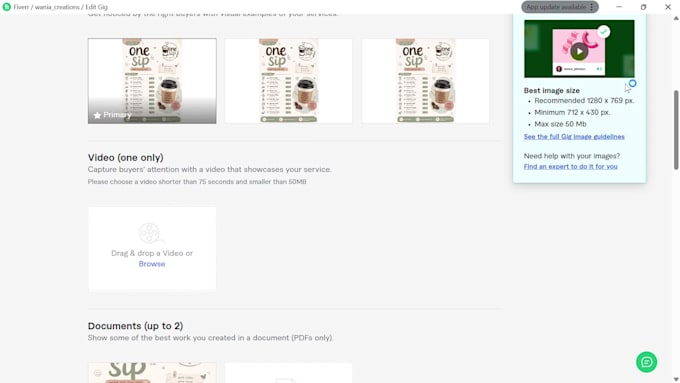create a menu card for cafe