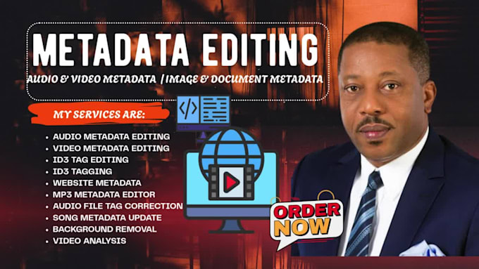do metadata editing, data extraction for audio, video and images