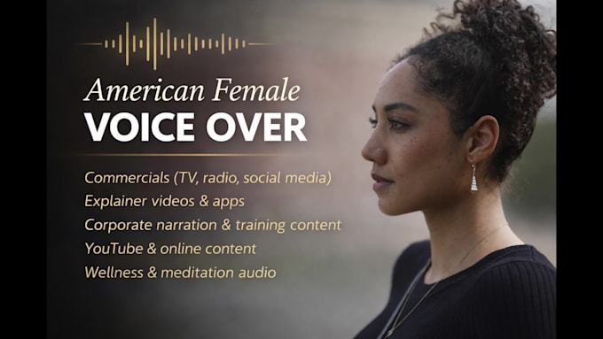 record a professional, authentic american female voice over