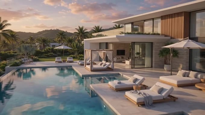 create a cinematic ai aerial real estate showcase video