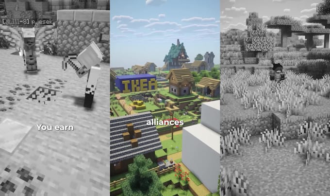 create engaging minecraft tiktok and youtube shorts videos
