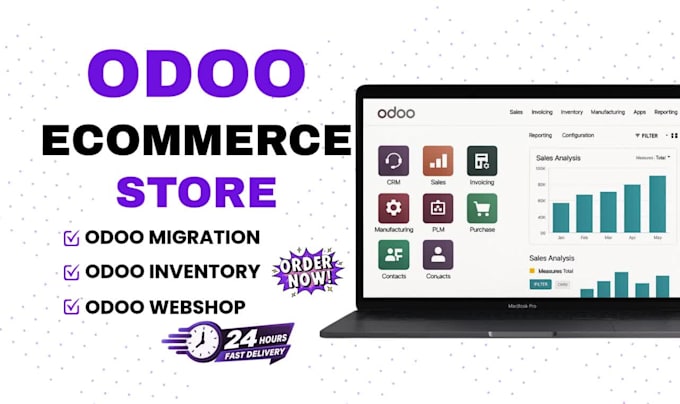 do odoo migration, odoo ecommerce store, odoo inventory and accounting running