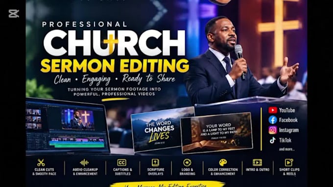 professionally edit church sermon and preaching videos