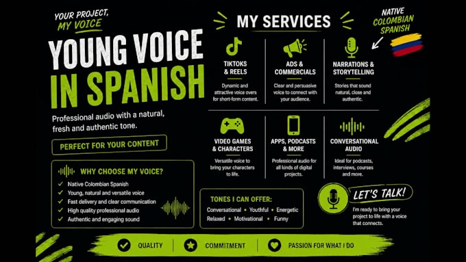 record a young latin spanish voice over