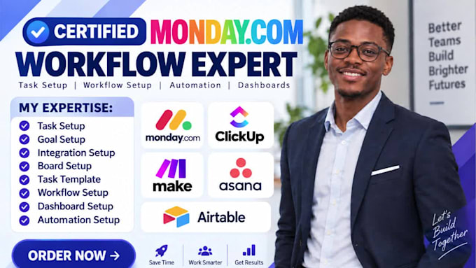 setup monday com CRM, monday com workflow automation expert, monday com expert