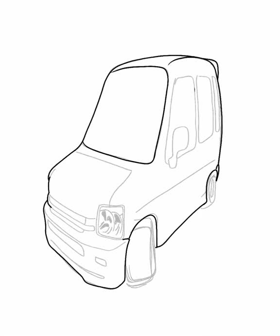 draw cartoon car from photo